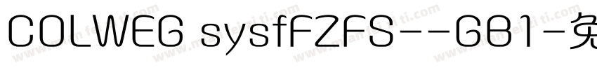 COLWEG sysfFZFS--GB1字体转换